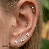 Beaded Cluster – 14K Gold Threadless/Threaded End - piercing - zone.com