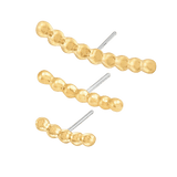 Beaded Cluster – 14K/18K Gold Textured Threadless End - piercing - zone.com