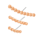 Beaded Cluster – 14K/18K Gold Textured Threadless End - piercing - zone.com