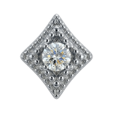 Beaded Diamond - 14K Gold Threadless/Threaded