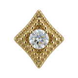 Beaded Diamond - 14K Gold Threadless/Threaded