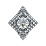Beaded Diamond - 14K Gold Threadless/Threaded - piercing - zone.com