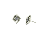 Beaded Diamond With Gem – 14K/18K Gold Threadless End - piercing - zone.com