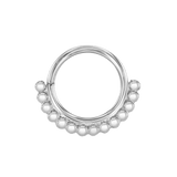 Beaded Seamless Ring – 14K Gold Cup & Divot Beaded Design - piercing - zone.com