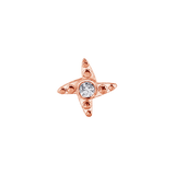 Beaded Shuriken – 14K Gold Threadless/Threaded End - piercing-zone.com