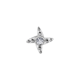 Beaded Shuriken – 14K Gold Threadless/Threaded End - piercing-zone.com