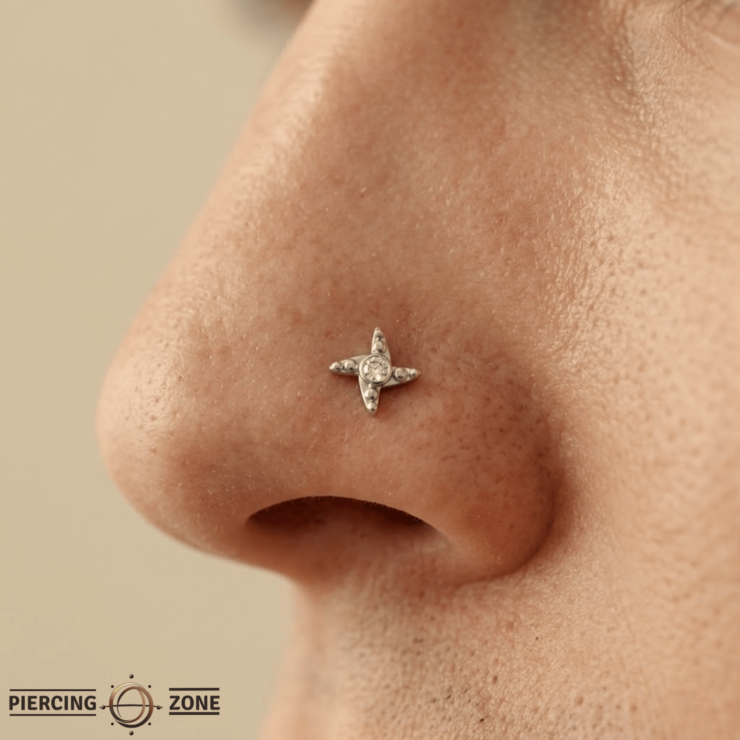 Beaded Shuriken – 14K Gold Threadless/Threaded End - piercing - zone.com