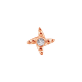 Beaded Shuriken – 14K Gold Threadless/Threaded End - piercing - zone.com