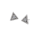 Beaded Triangle With Gem – 14K Gold Threadless/Threaded End