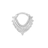Beaded Warrior – Sterling Silver Septum Clicker by TAWAPA - piercing - zone.com
