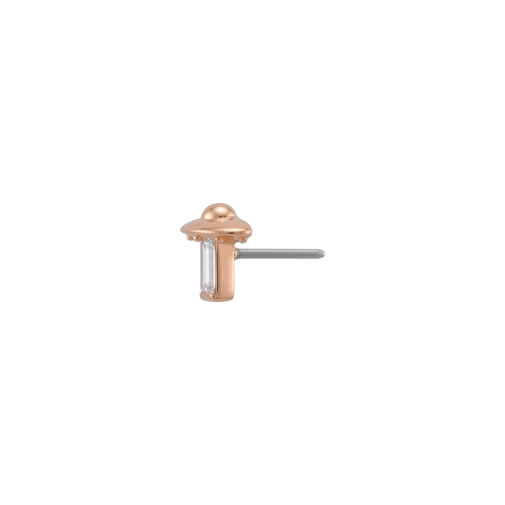 Beam Me Up - 18K Gold Gem Threadless/Threaded End - piercing-zone.com