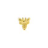 Bee – 14K Gold Threadless & Threaded End - piercing - zone.com