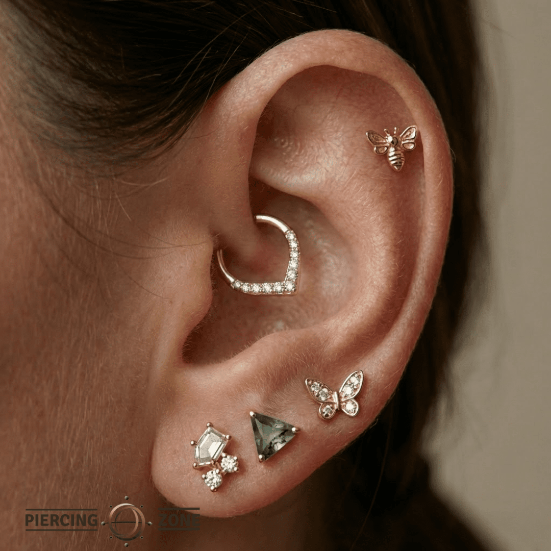 Bee – 14K Gold Threadless/Threaded End - piercing - zone.com