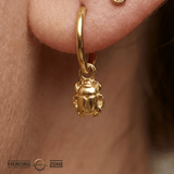 Beetle – 14K & 18K Gold Charm - piercing - zone.com