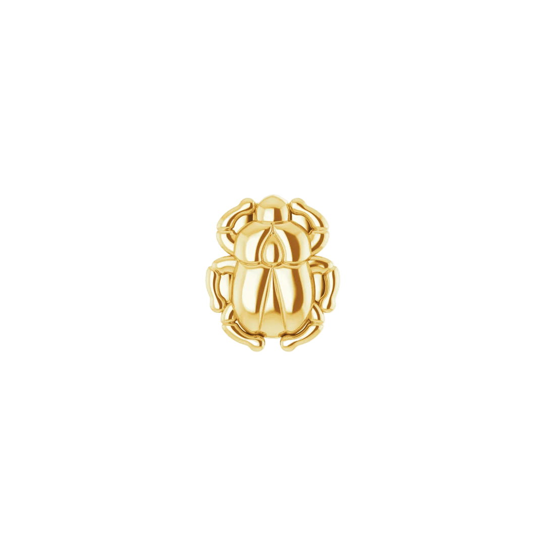 Beetle – 14K Gold Threadless End - piercing - zone.com