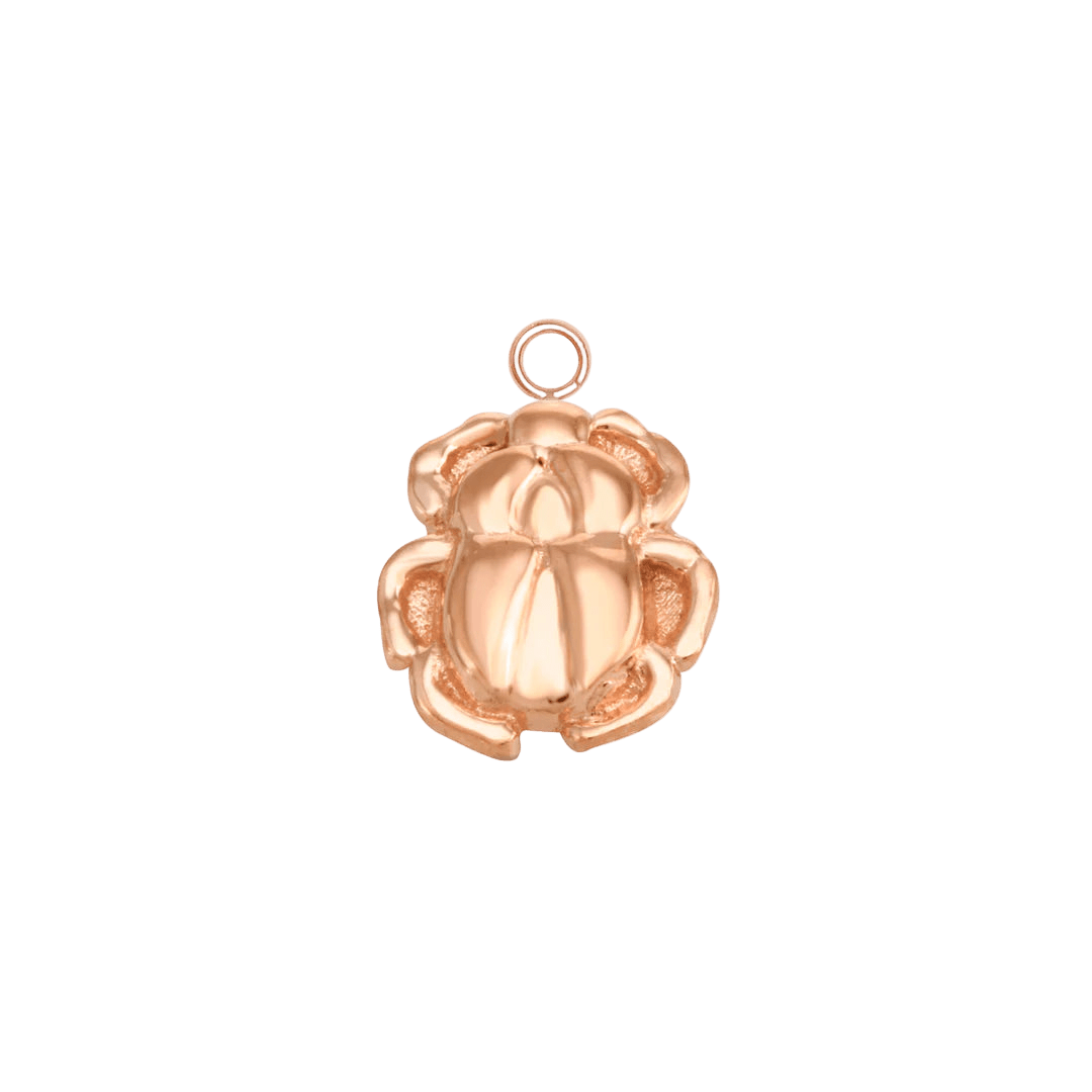 Beetle Charm – 14K Gold Dangle - piercing - zone.com