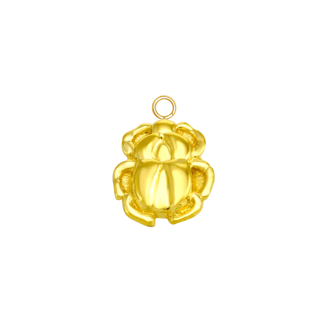 Beetle Charm – 14K Gold Dangle - piercing - zone.com