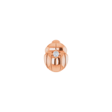 Beetle with Gem – 14K/18K Gold Threadless End - piercing-zone.com