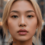 Beetle with Gem – 14K/18K Gold Threadless End - piercing - zone.com