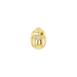 Beetle with Gem – 14K/18K Gold Threadless End - piercing-zone.com