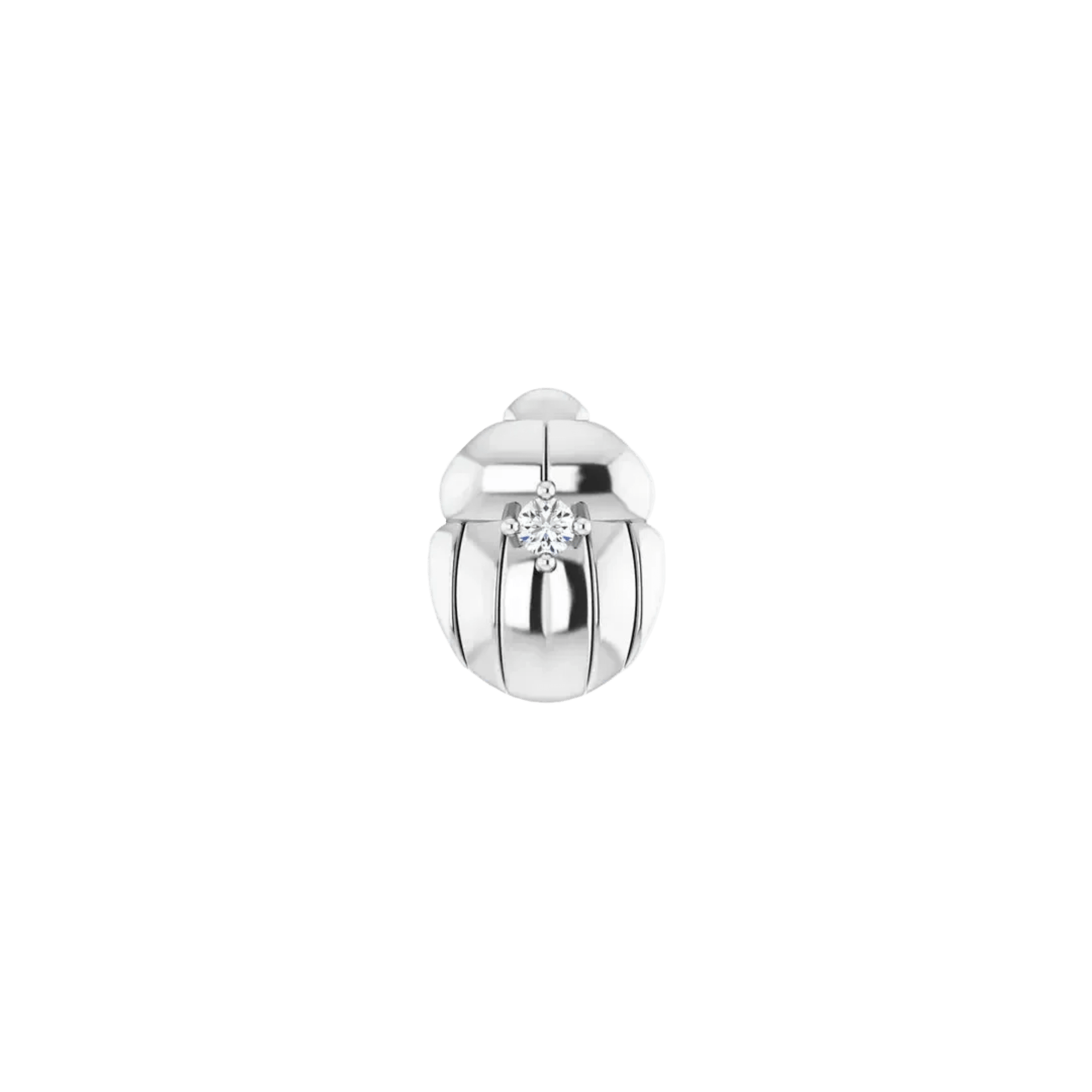 Beetle with Gem – 14K/18K Gold Threadless End - piercing-zone.com