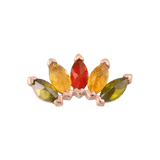 Bella – 14K Gold “Natural Mystic” Threadless End - piercing - zone.com