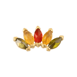 Bella – 14K Gold “Natural Mystic” Threadless End - piercing - zone.com