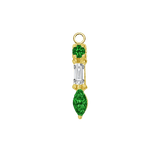 Belle – 14K & 18K Gold Gemstone Charm - piercing - zone.com