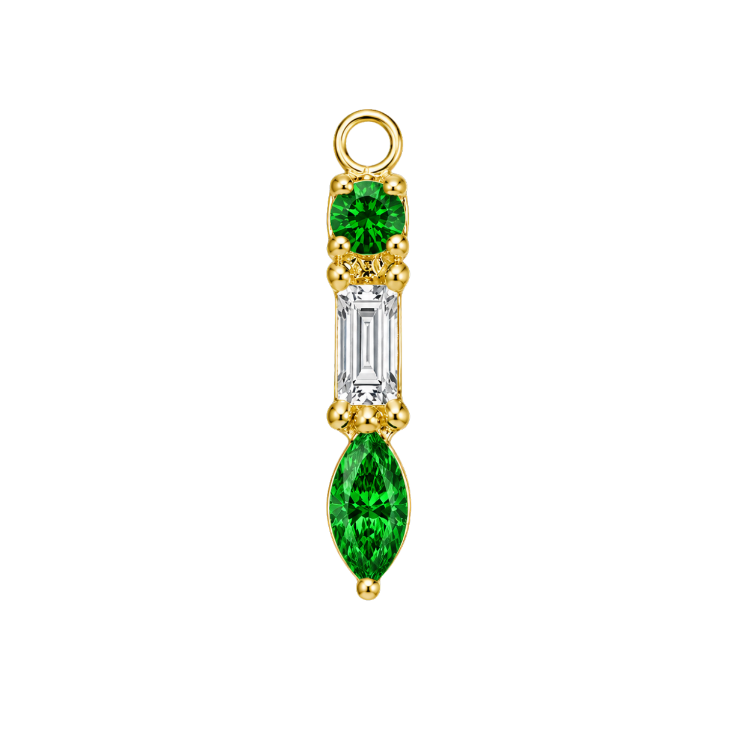 Belle – 14K & 18K Gold Gemstone Charm