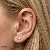 Bellini - 14K Gold Gem Threadless End - piercing - zone.com