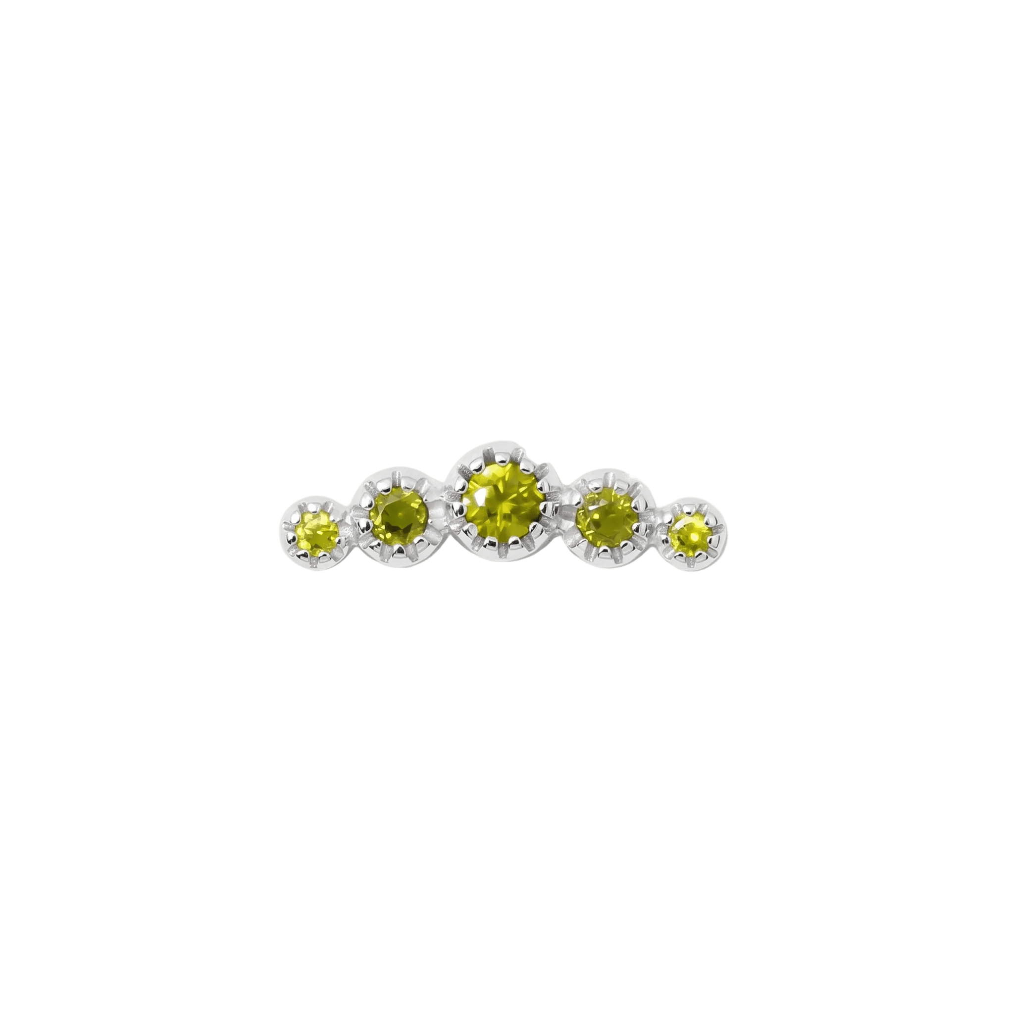 Beloved Pin Large - 14K Gold Gem Threadless End - piercing - zone.com