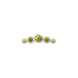 Beloved Pin Large - 14K Gold Gem Threadless End - piercing - zone.com