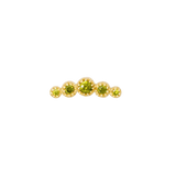 Beloved Pin Large - 14K Gold Gem Threadless End - piercing - zone.com