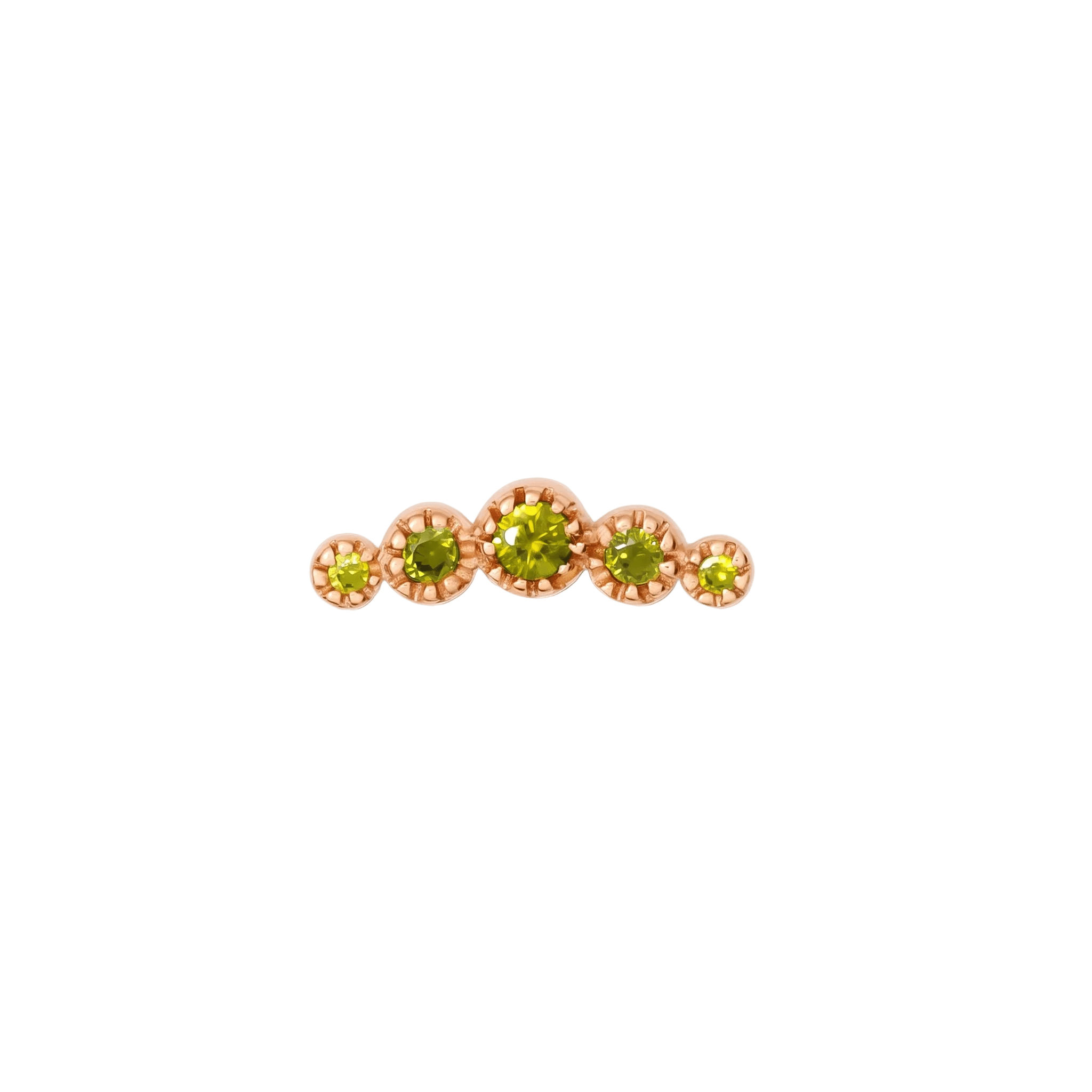 Beloved Pin Large - 14K Gold Gem Threadless End - piercing - zone.com