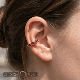 Beloved Seamless Ring – 14K Gold Five - Heart Gem Design - piercing - zone.com