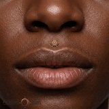 Beyond Pin - 14K Gold Starburst Threadless End - piercing - zone.com