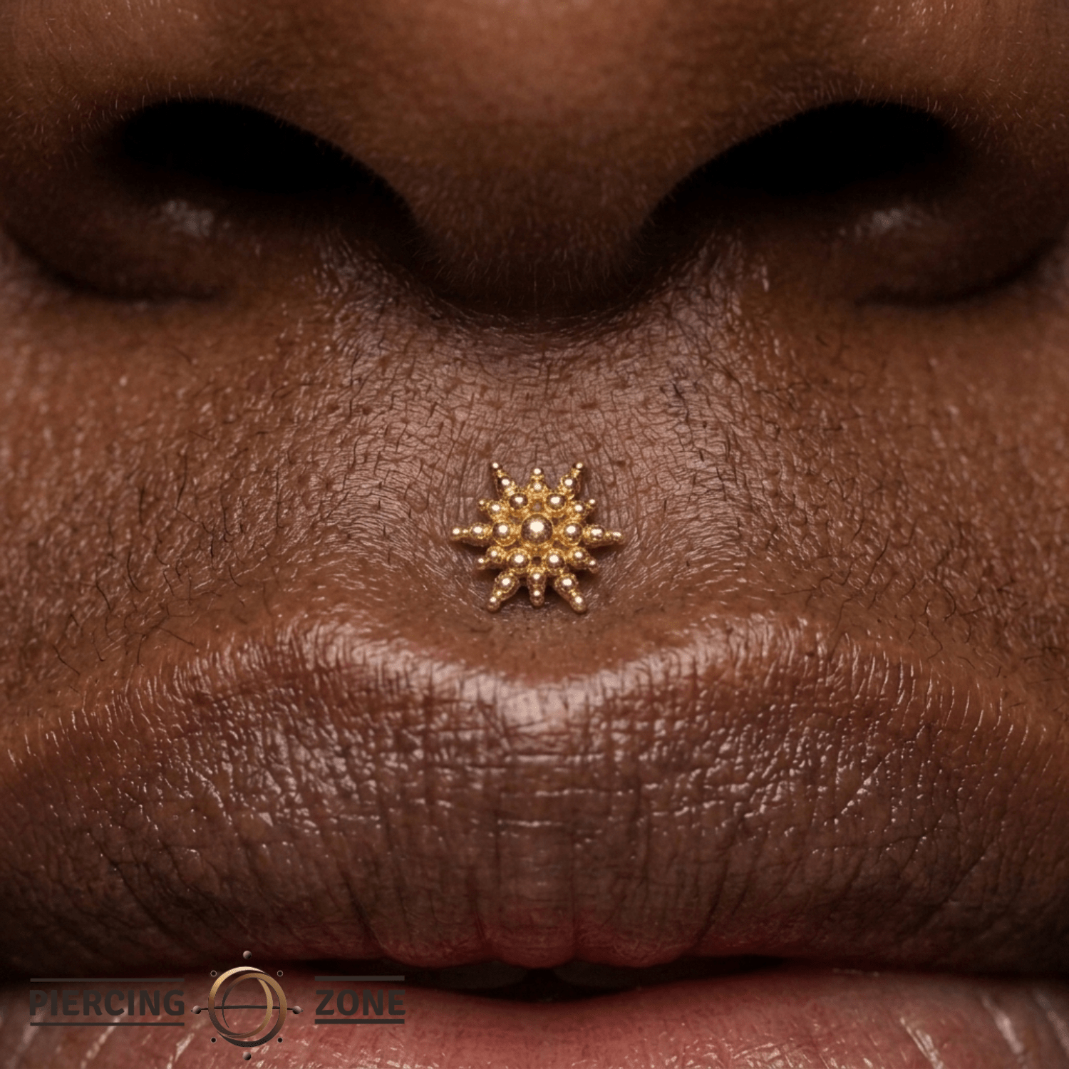 Beyond Pin - 14K Gold Starburst Threadless End - piercing - zone.com