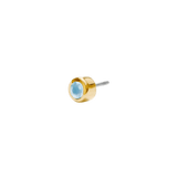 Bezel – 14K Gold Birthstone Threadless End - piercing - zone.com