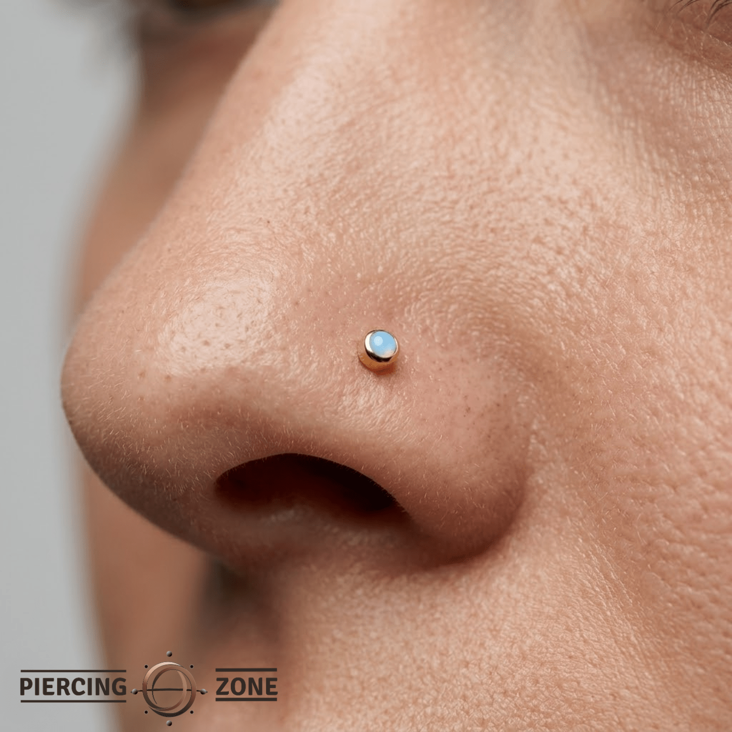 Bezel – Birthstone Dot – 14K Gold Threadless End - piercing - zone.com