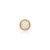 Bezel - Set Cup with Opal – 14K Gold Threadless End - piercing - zone.com