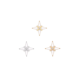 Biarritz Round Mother of Pearl – 14K Gold Threadless End - piercing - zone.com