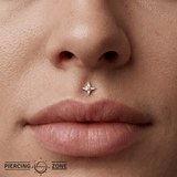 Biarritz Round Mother of Pearl – 14K Gold Threadless End - piercing - zone.com