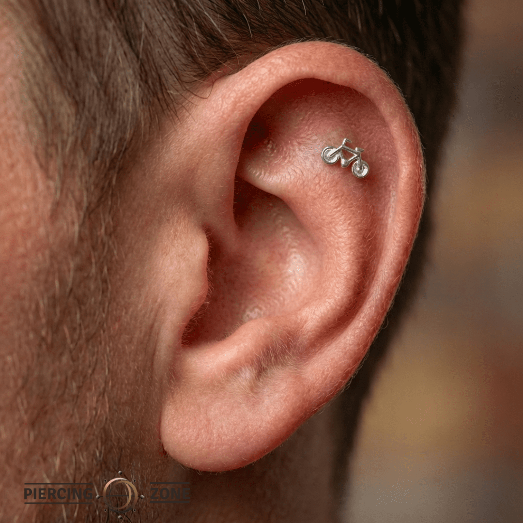 Bicycle – 14K Gold Threadless/Threaded End - piercing - zone.com
