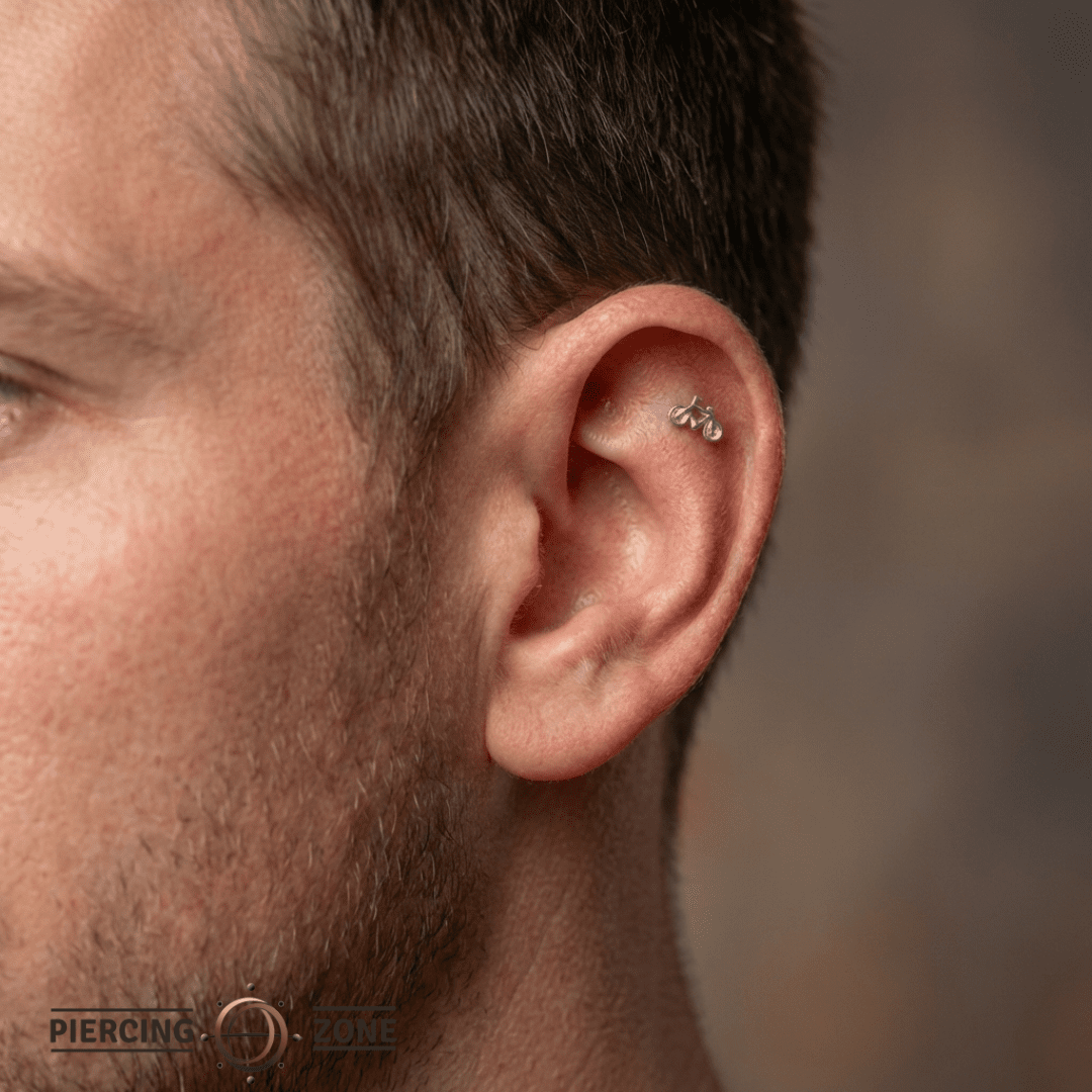 Bicycle – 14K Gold Threadless/Threaded End - piercing - zone.com