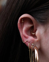Elora Chains – 14K Gold & Swarovski CZ Dangle Threadless End