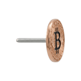 Bitcoin Symbol - 14K Gold Threadless/Threaded End - piercing - zone.com