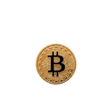 Bitcoin Symbol - 14K Gold Threadless/Threaded End - piercing - zone.com
