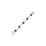Black Diamond Bead Chain – 18K Black Gold Piercing Chain - piercing-zone.com