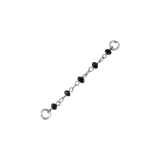 Black Diamond Bead Chain – 18K Black Gold Piercing Chain - piercing - zone.com