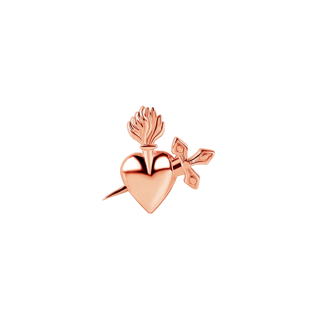 Blade of Love – 14K Gold Threadless/Threaded End - piercing - zone.com